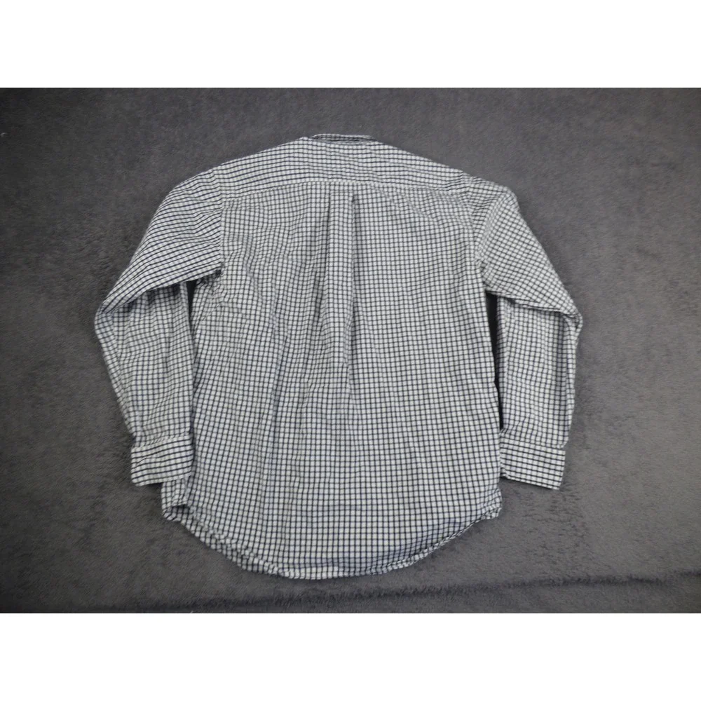 Ralph Lauren Kids Boys Navy White Gingham Check Button Down Shirt Size L Large